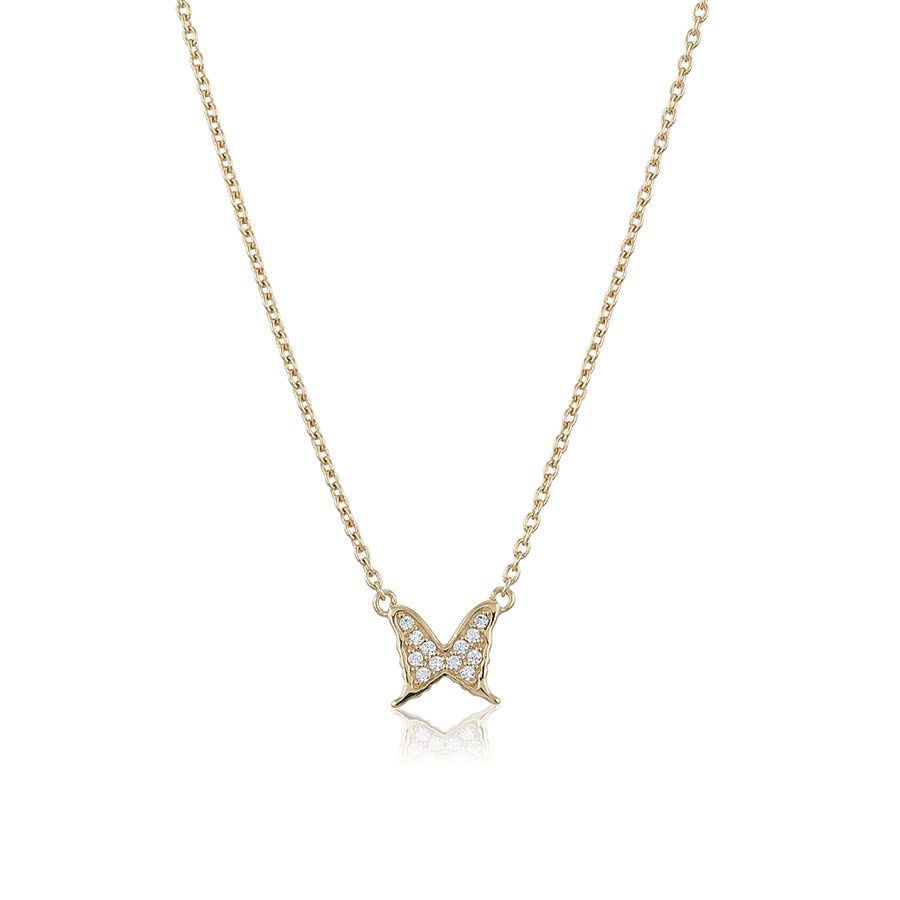 Petite papillion sparkling Halsband Guld