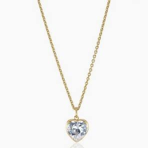 Crazy Diamond Heart Halsband Guld