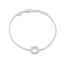 Bricks explosion mini Armband Silver