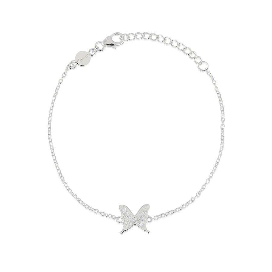 Petite papillion sparkling Armband Silver