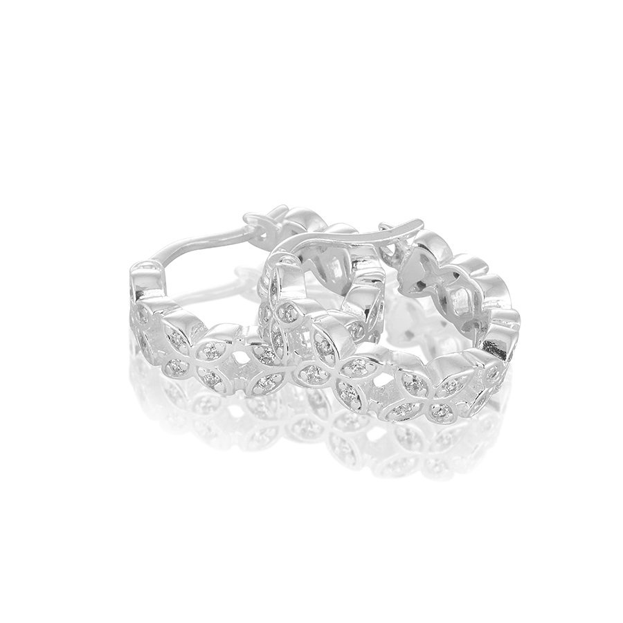 Sparkling ellipse mini Örhängen creol Silver